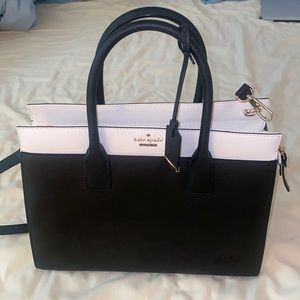 Black and White Kate Spade Medium Sized Purse